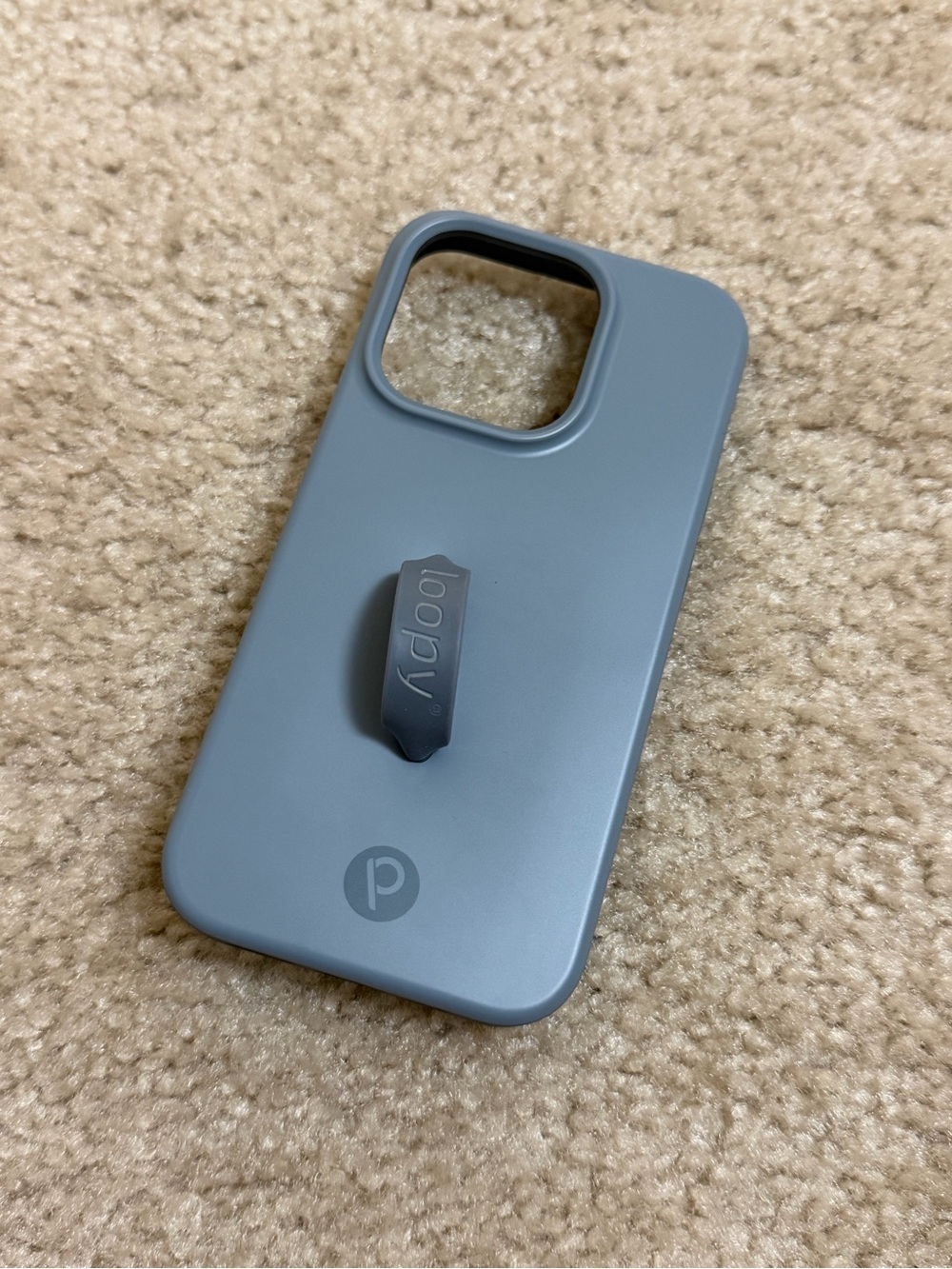 Loopy Case Grey Silicone iPhone 15pro Case with Loop